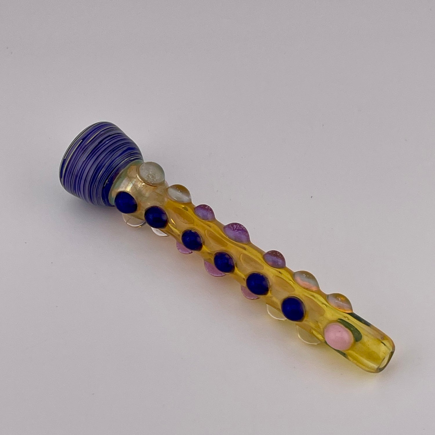 Chillum Silver Fumed Fully Worked Pipe