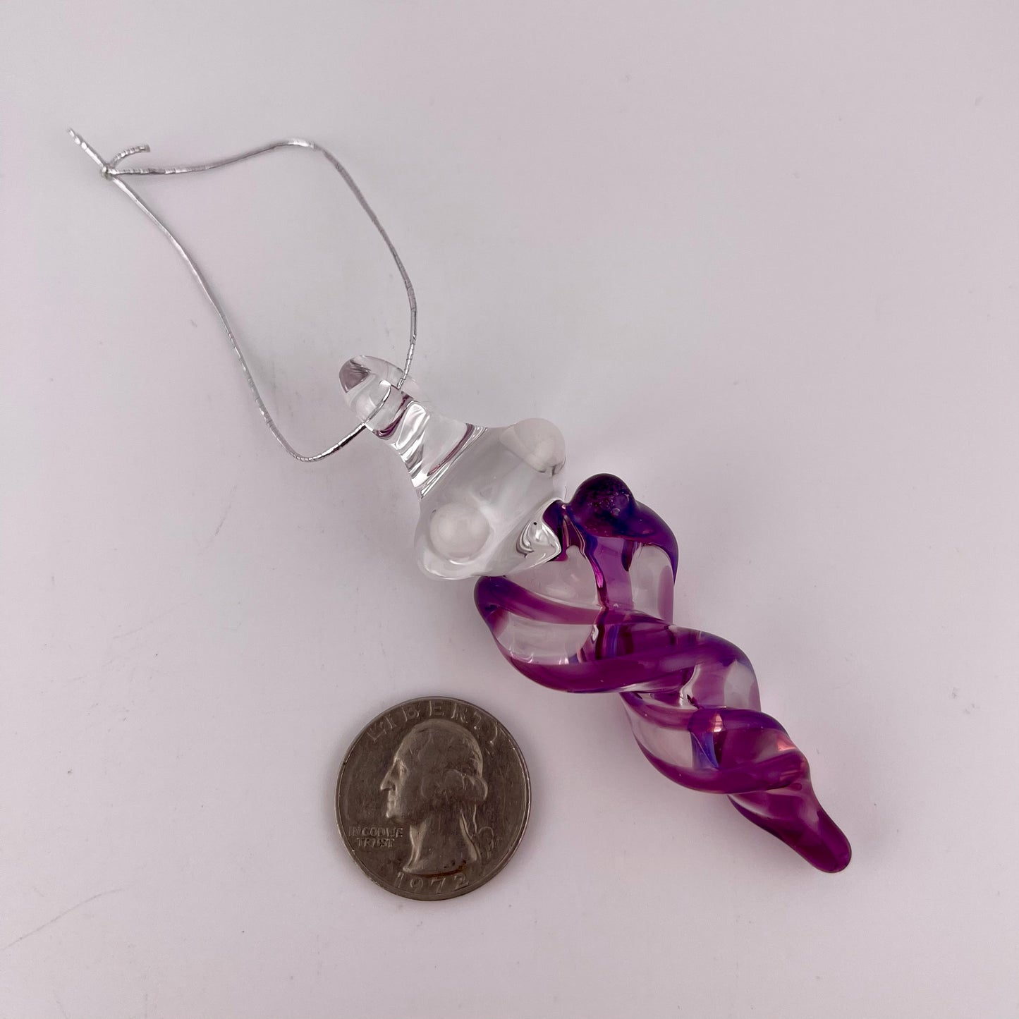 Mini Gold Amethyst Glass Icicle Ornaments