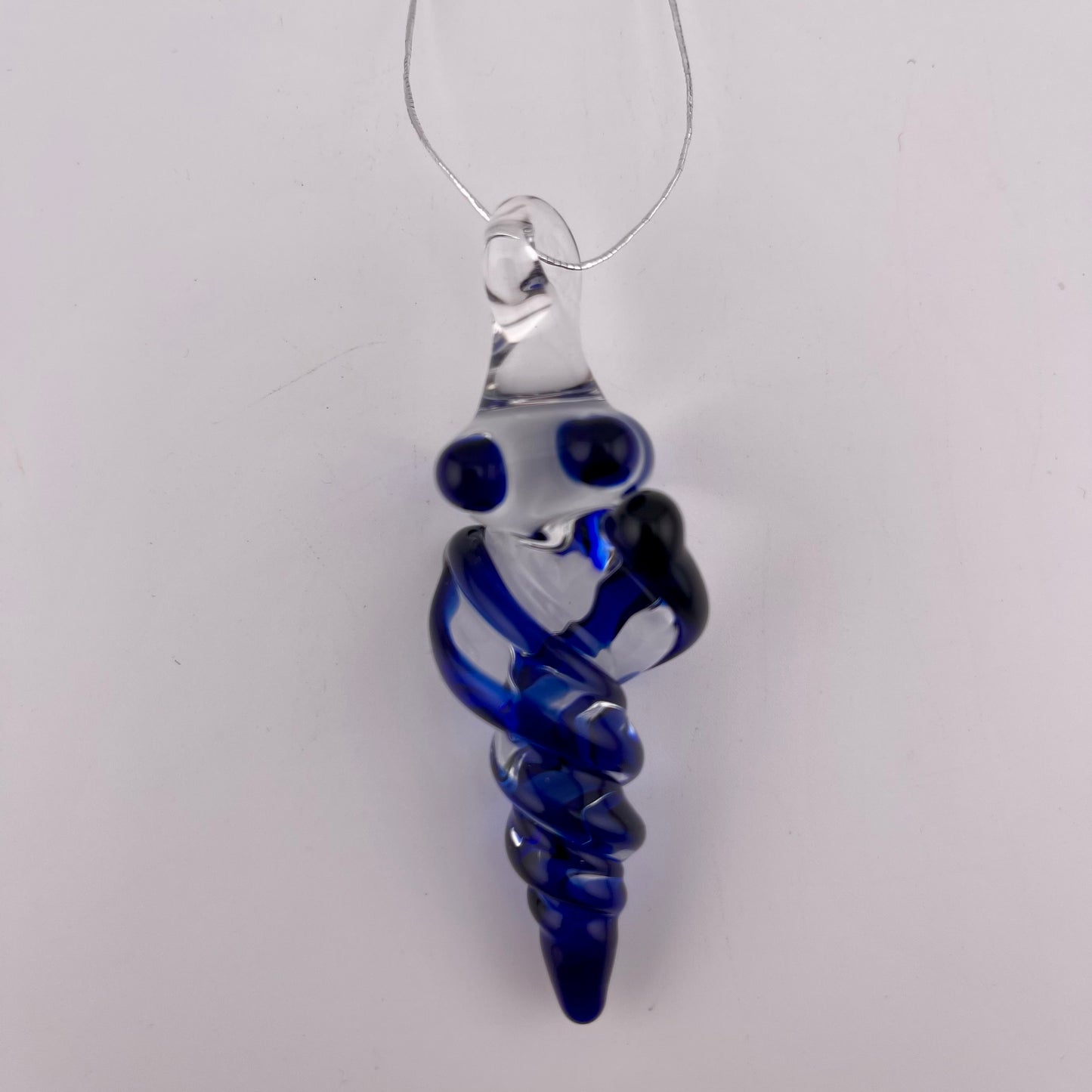 Mini Cobalt Blue Glass Icicle Ornaments