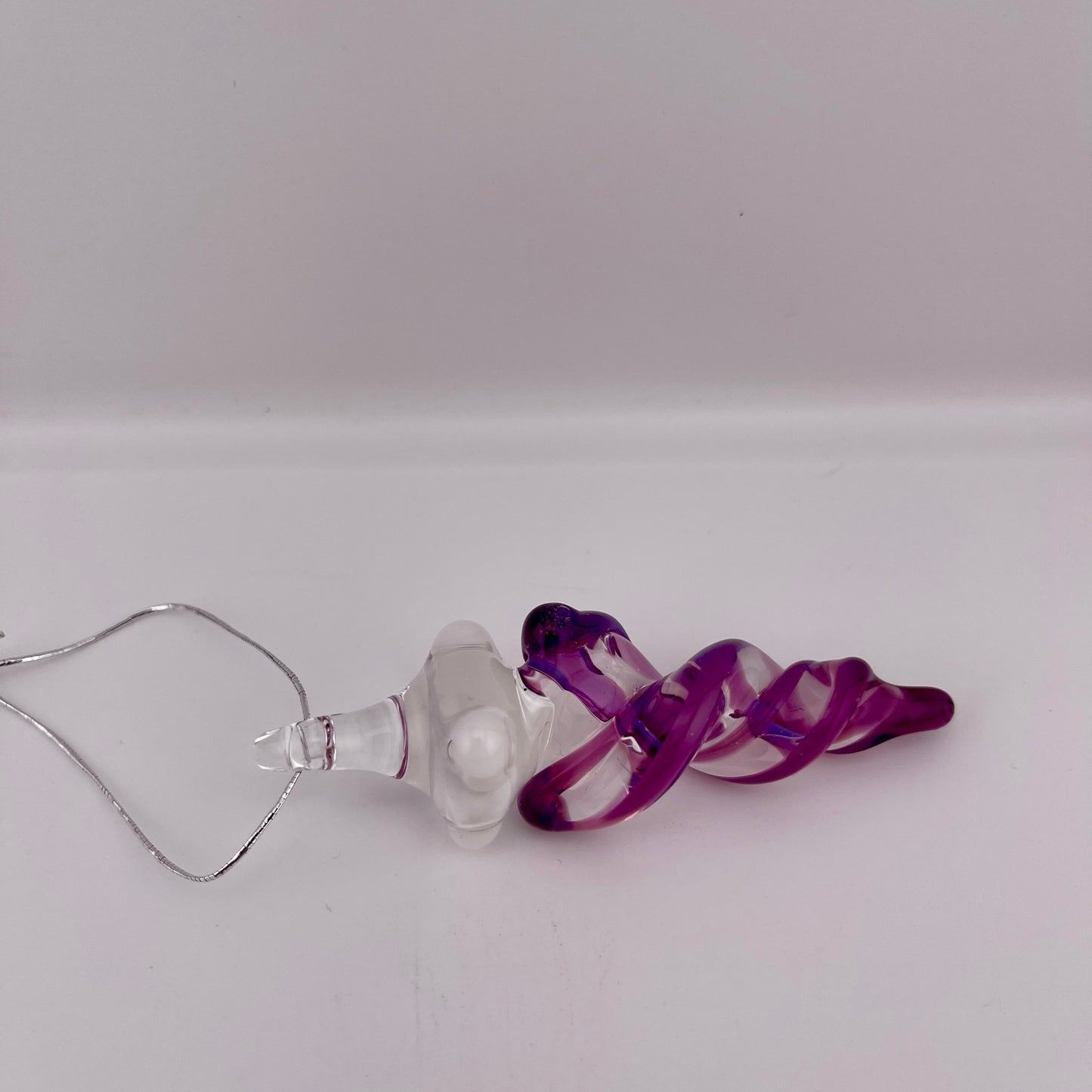 Mini Gold Amethyst Glass Icicle Ornaments