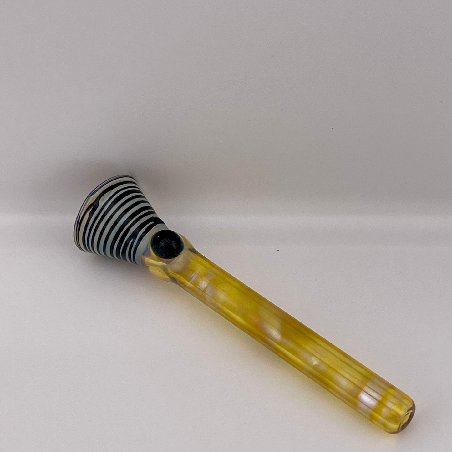 Black Chillum Pipe Silver Fumed