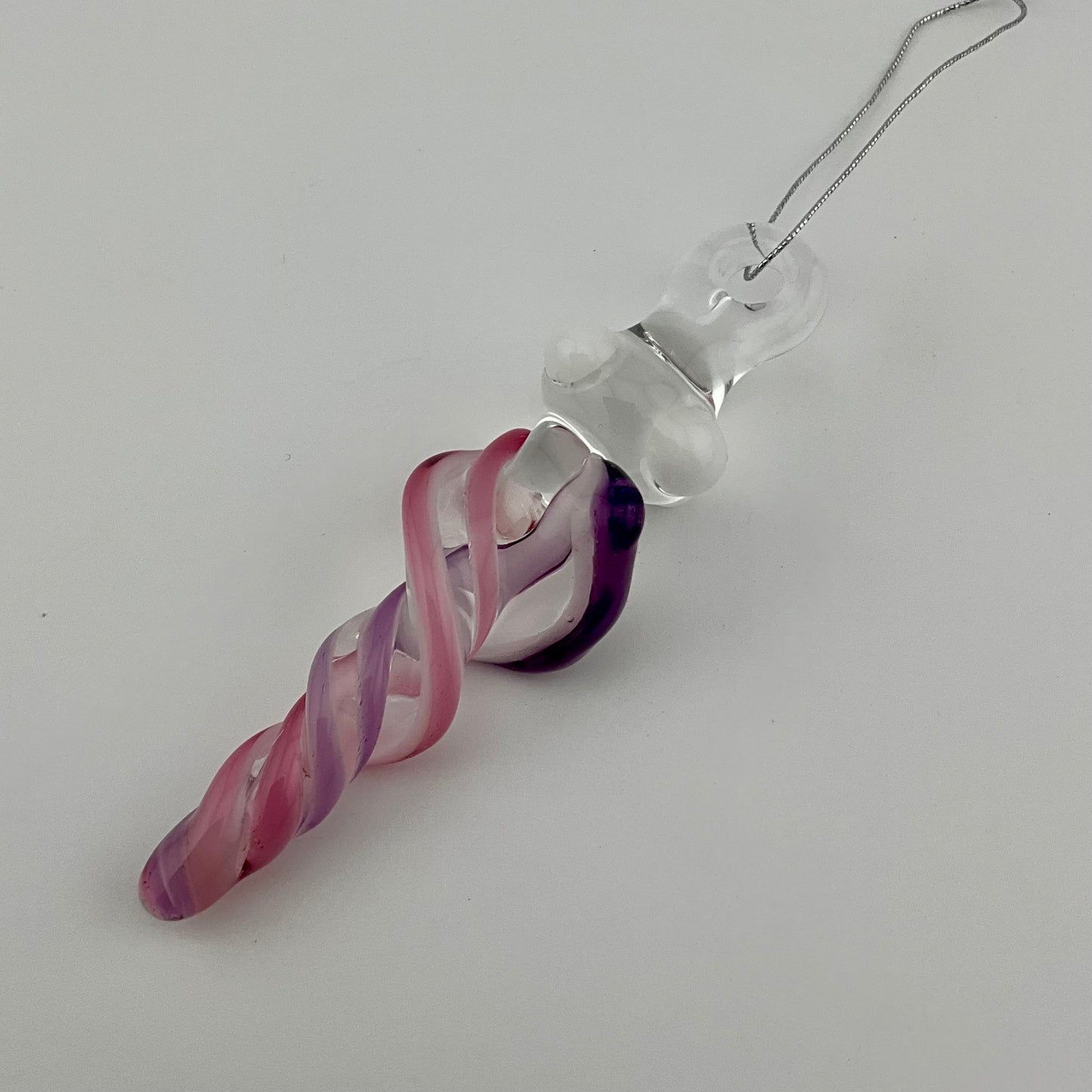 Mini Telemagenta and Royal Jelly Glass Icicle Ornaments