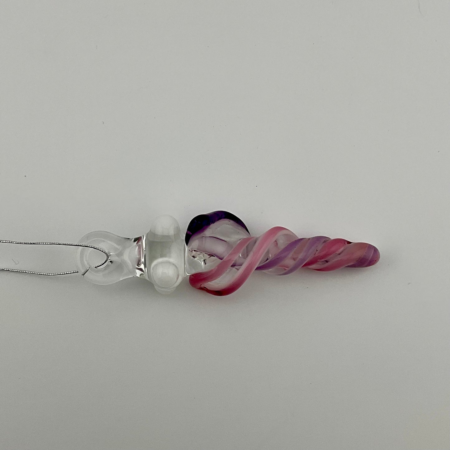 Mini Telemagenta and Royal Jelly Glass Icicle Ornaments