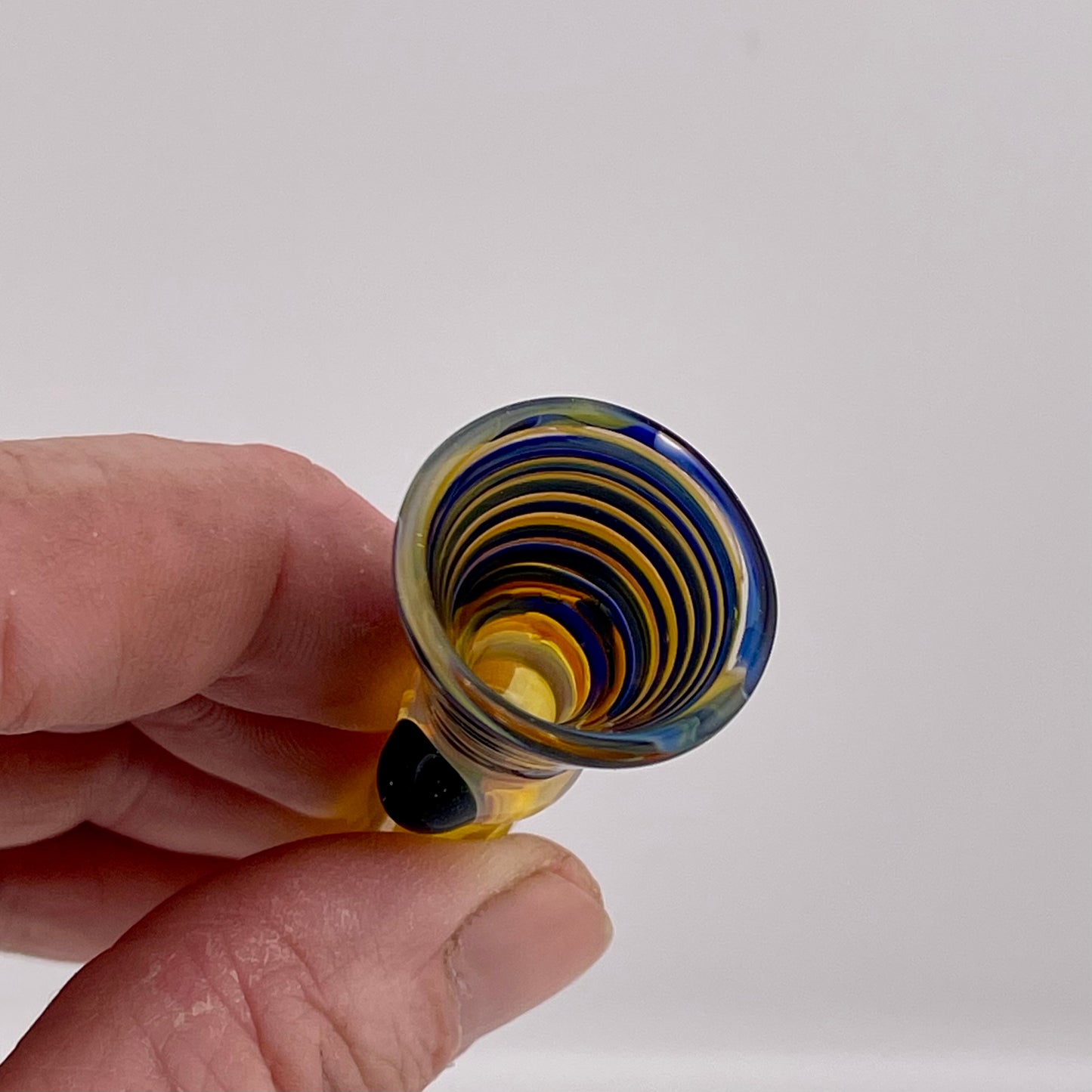 Black Chillum Pipe Silver Fumed