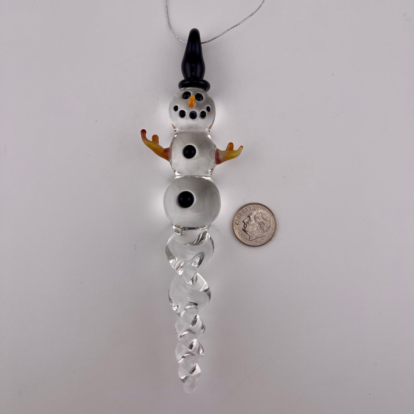 Snowman Clear Icicle Ornaments