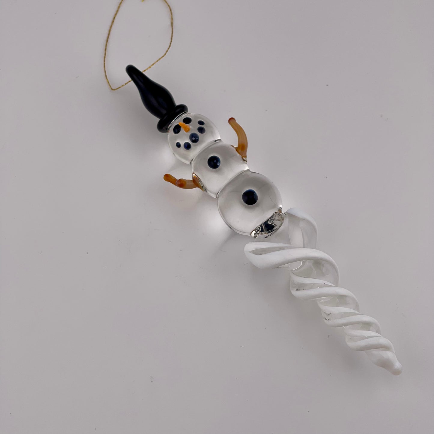 Snowman White Icicle Ornament