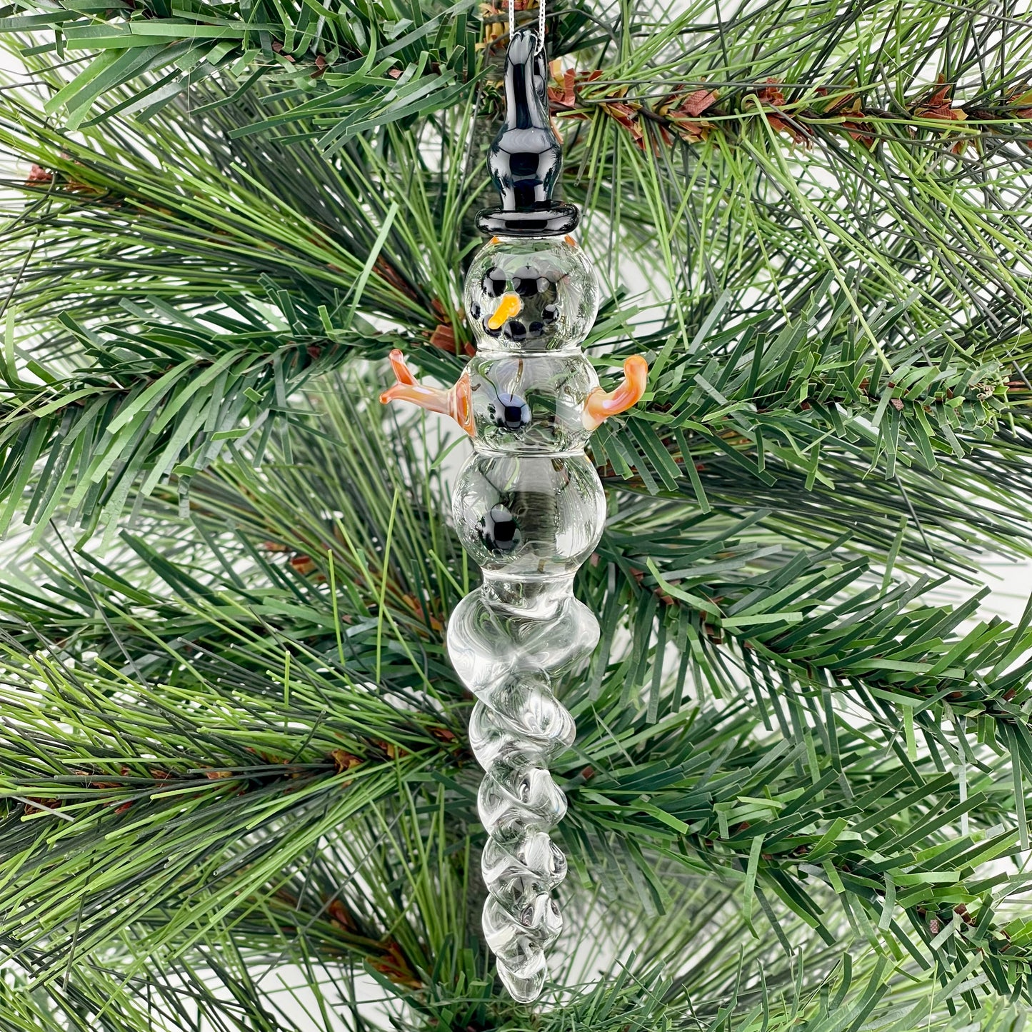 Snowman Clear Icicle Ornaments