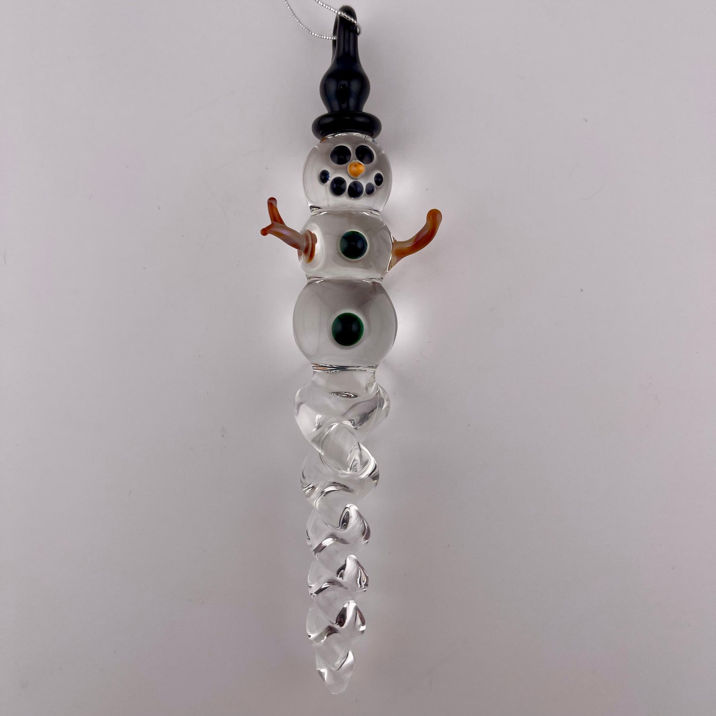 Snowman Clear Icicle Ornaments