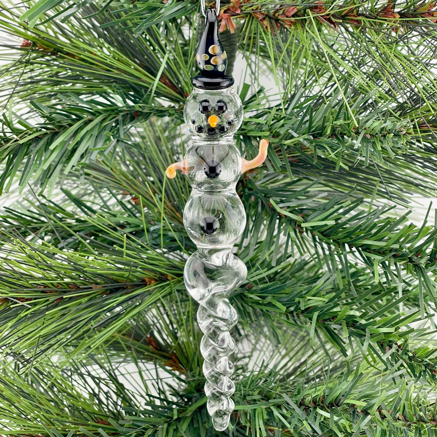 Snowman Clear Icicle Ornaments