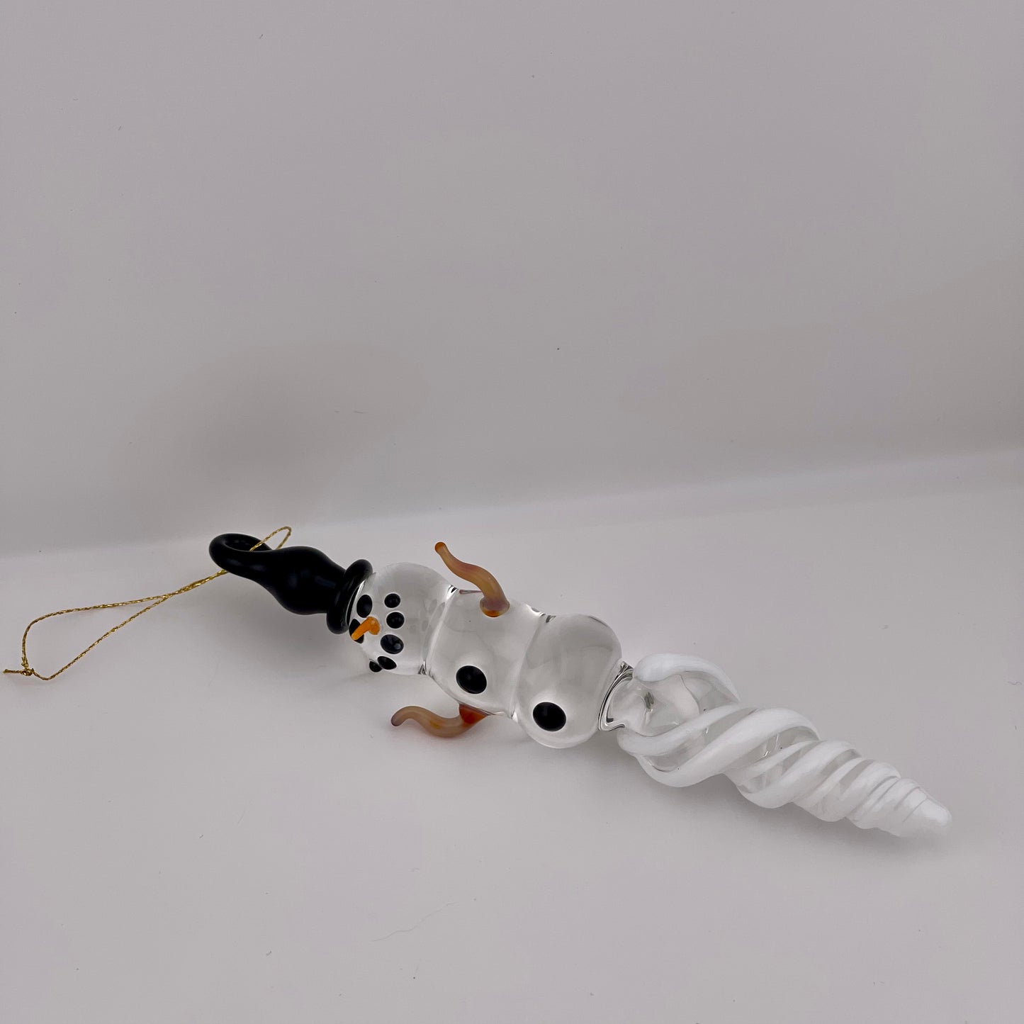 Snowman White Icicle Ornament