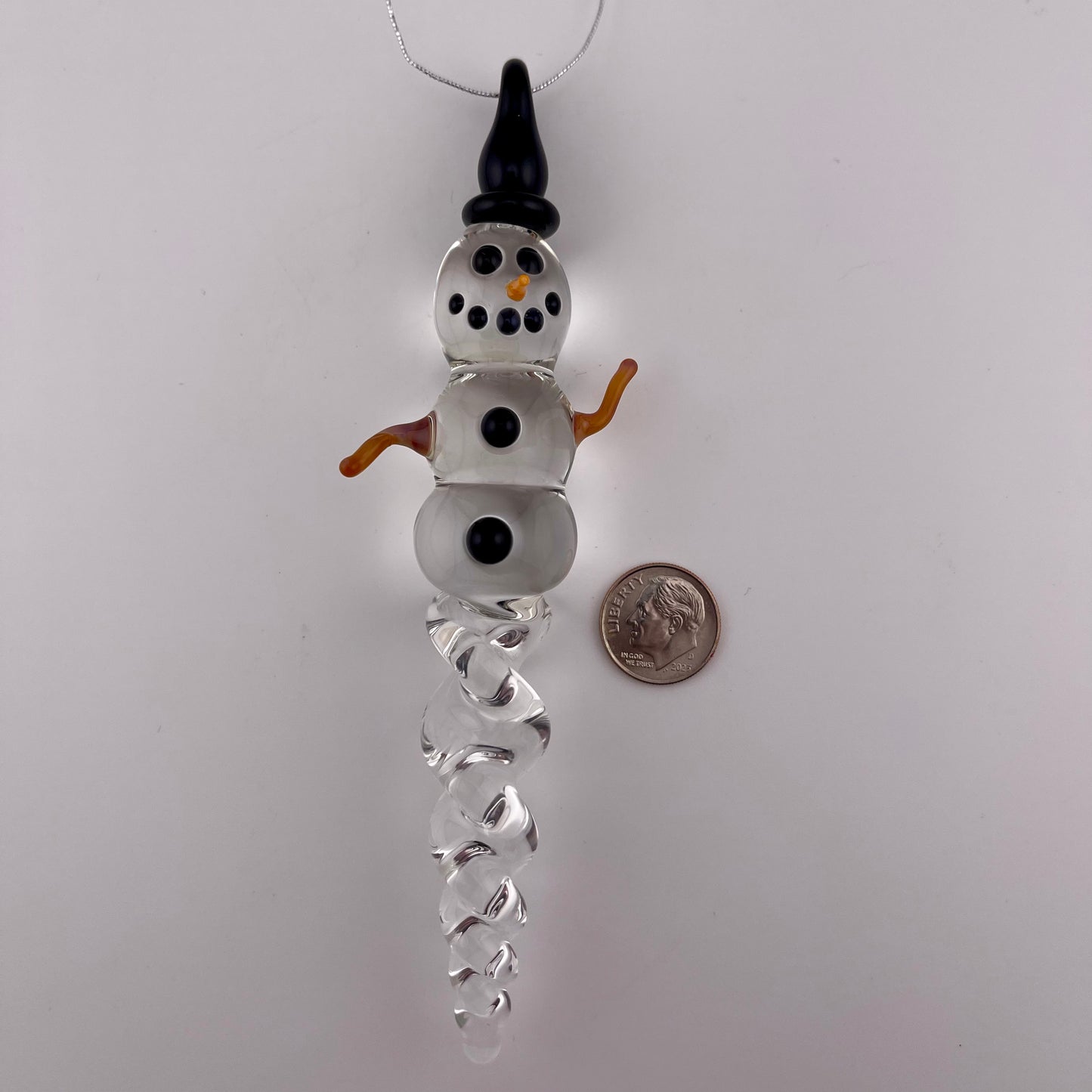 Snowman Clear Icicle Ornaments