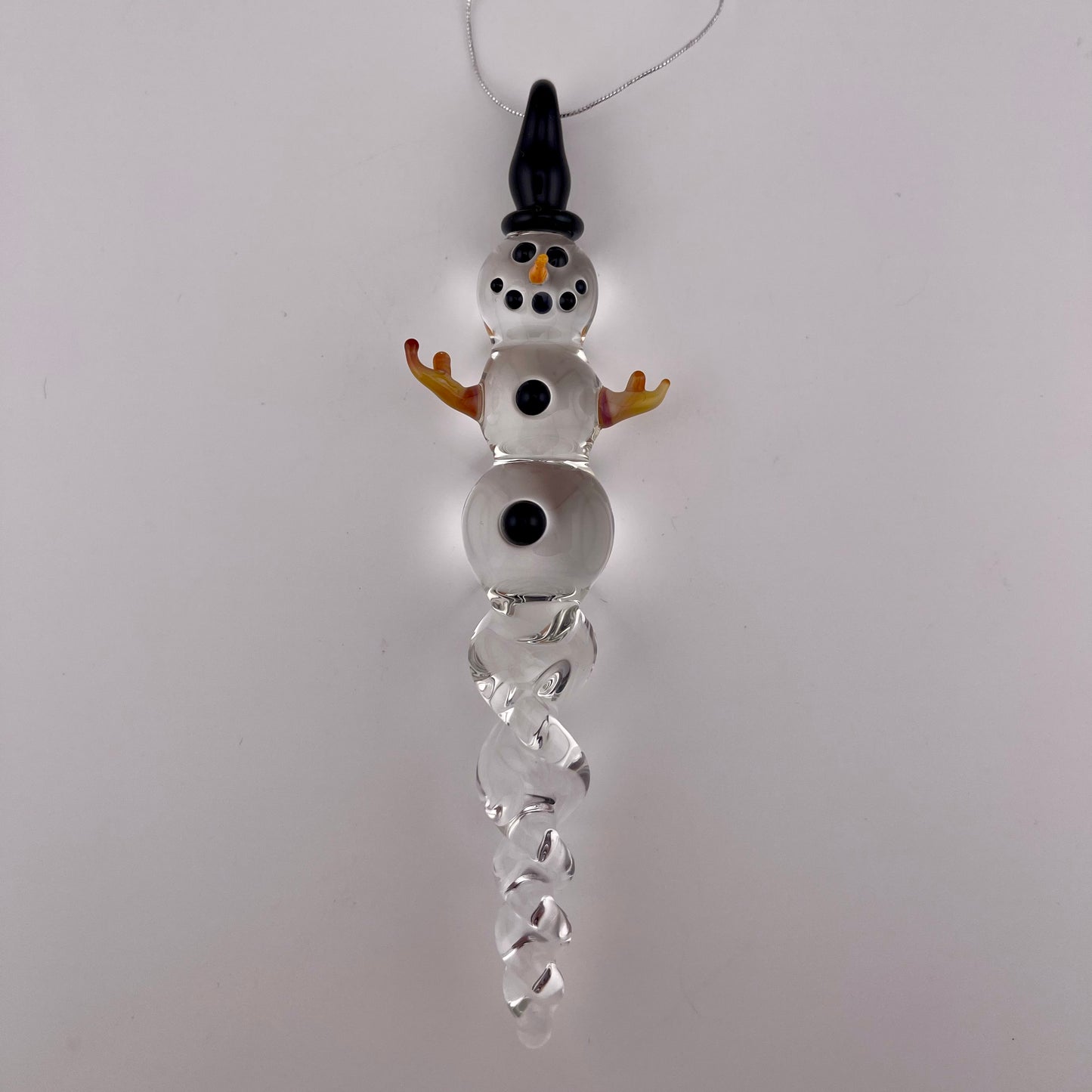 Snowman Clear Icicle Ornaments