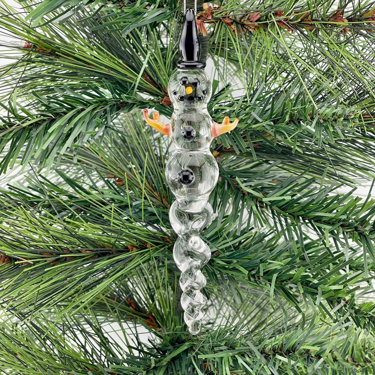 Snowman Clear Icicle Ornaments