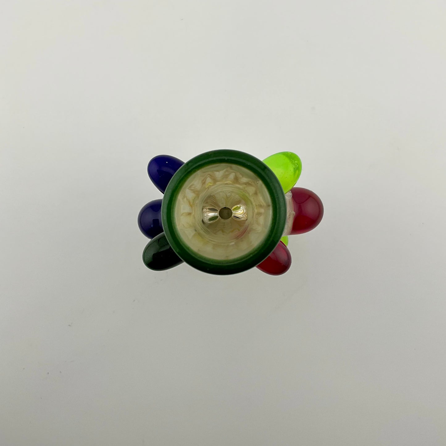 Glass Fidget Spinner Pipe Silver Fumed Color 2