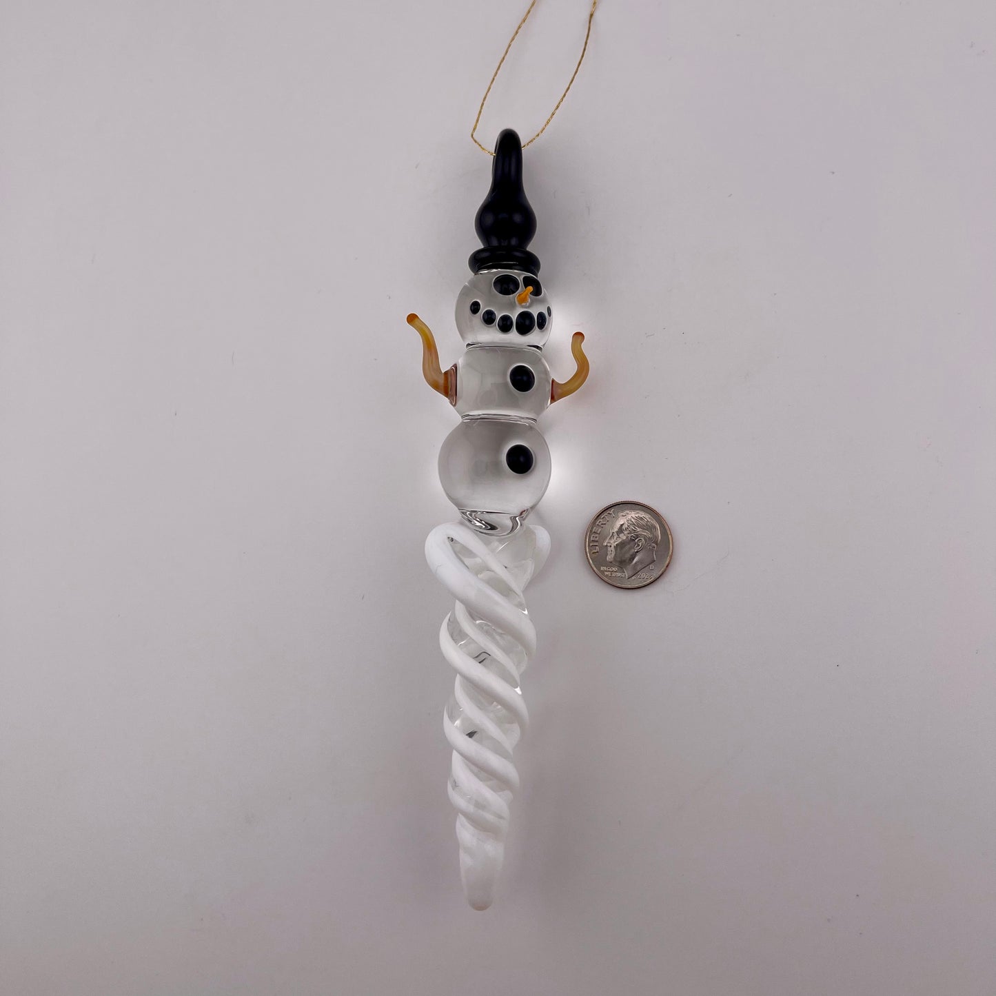 Snowman White Icicle Ornament