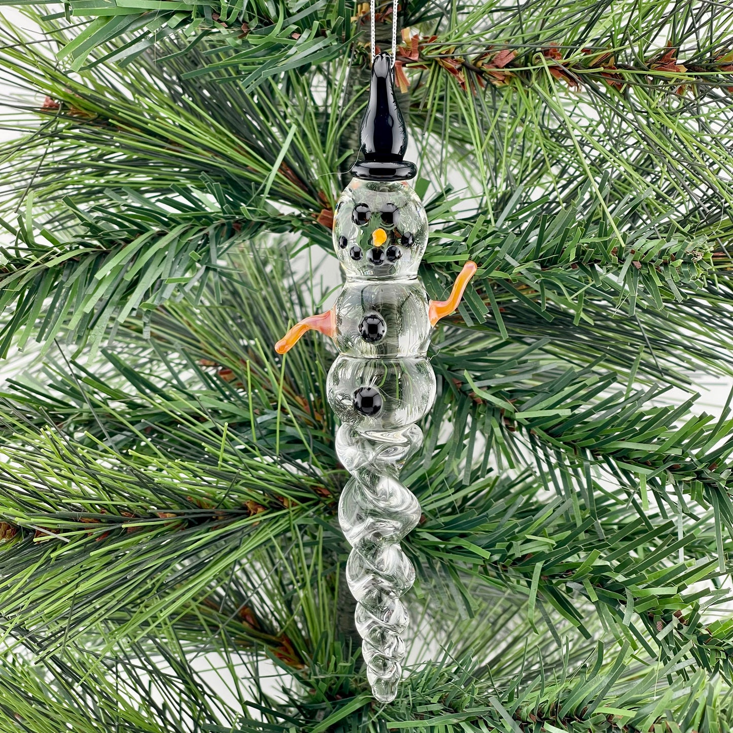 Snowman Clear Icicle Ornaments