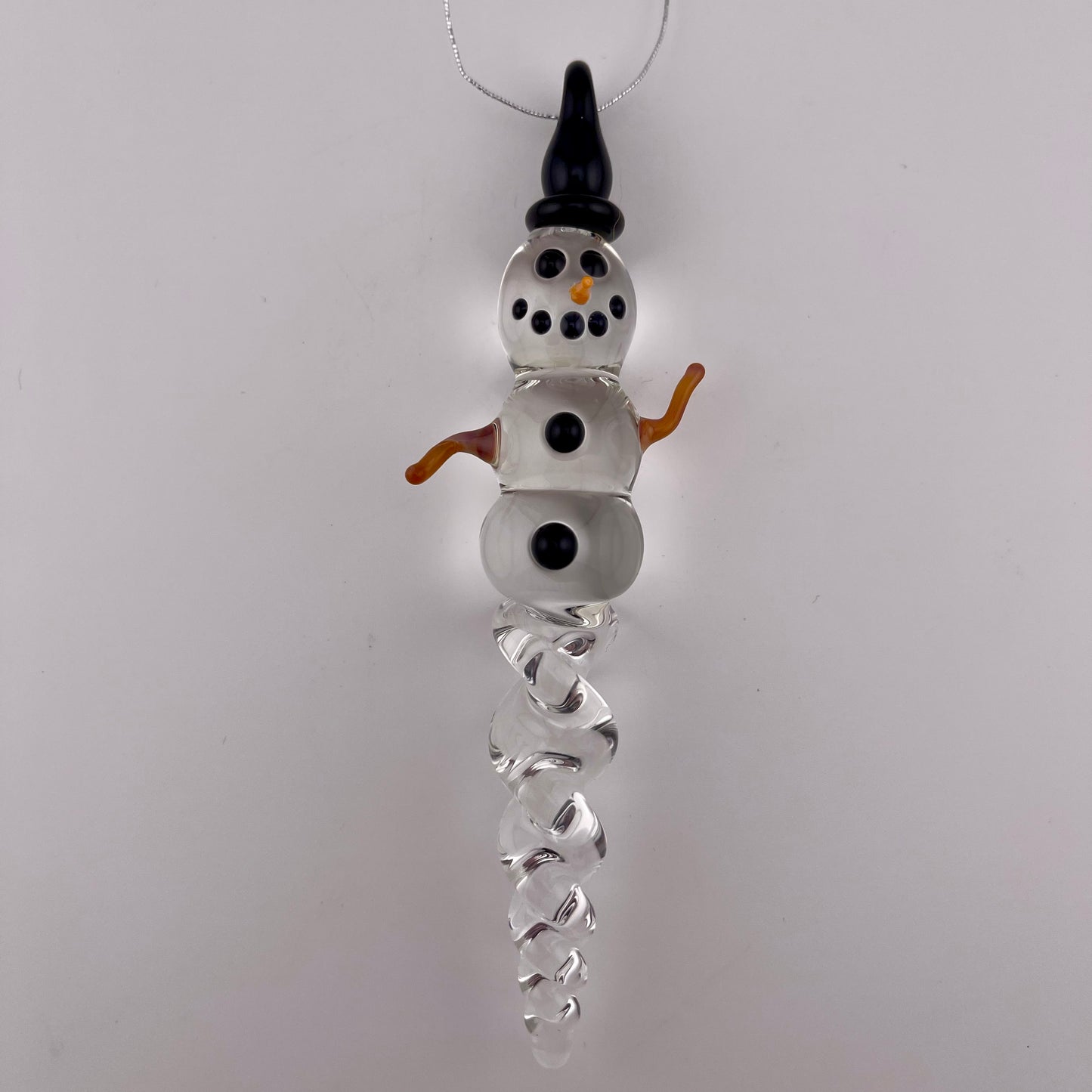 Snowman Clear Icicle Ornaments