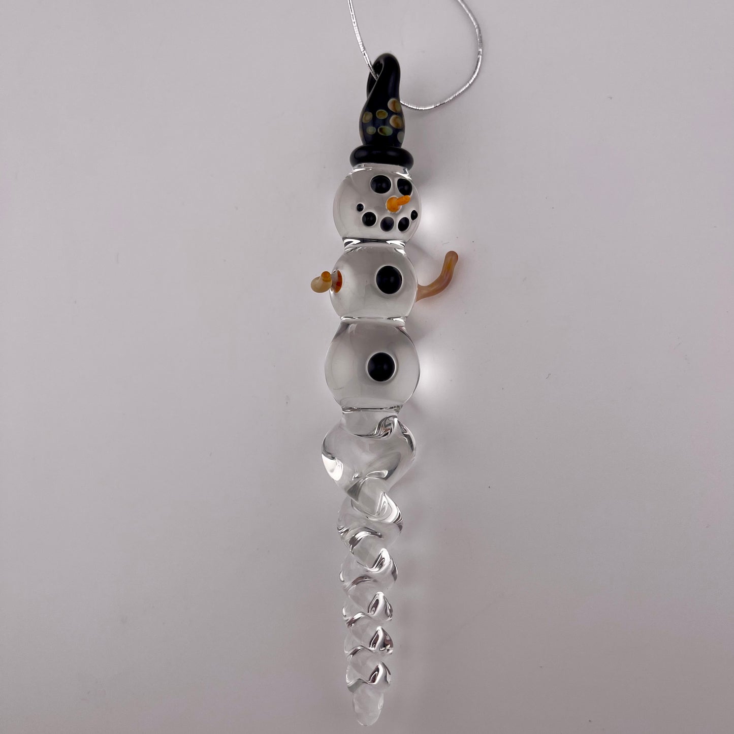 Snowman Clear Icicle Ornaments