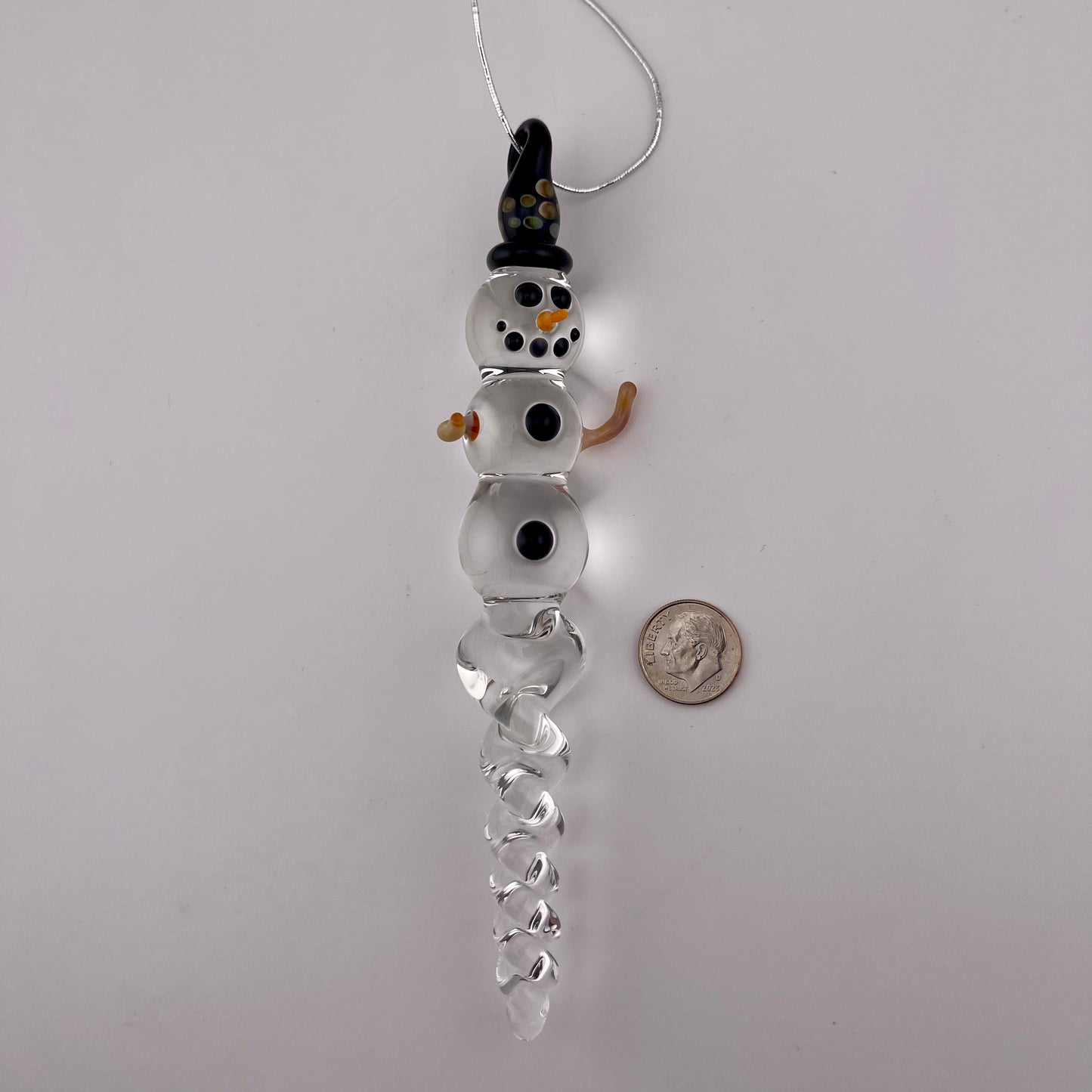 Snowman Clear Icicle Ornaments