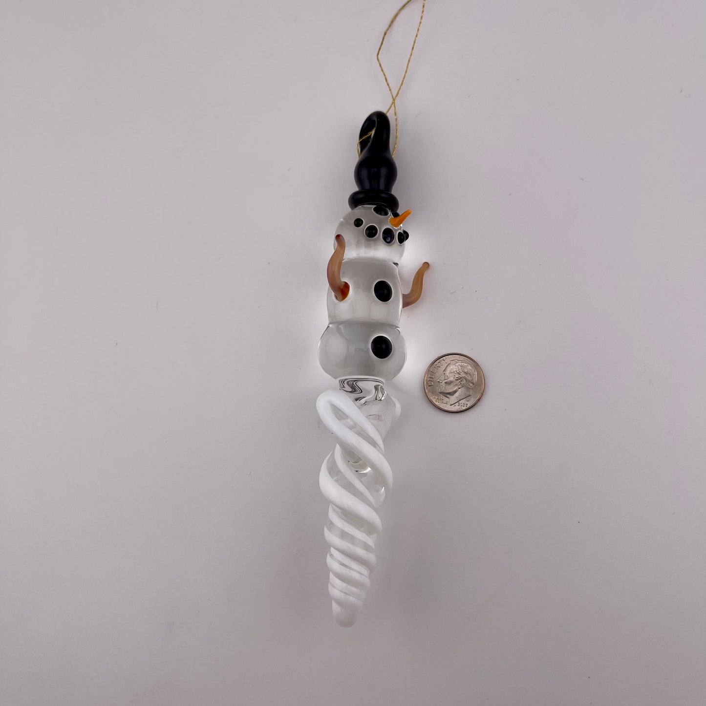 Snowman White Icicle Ornament