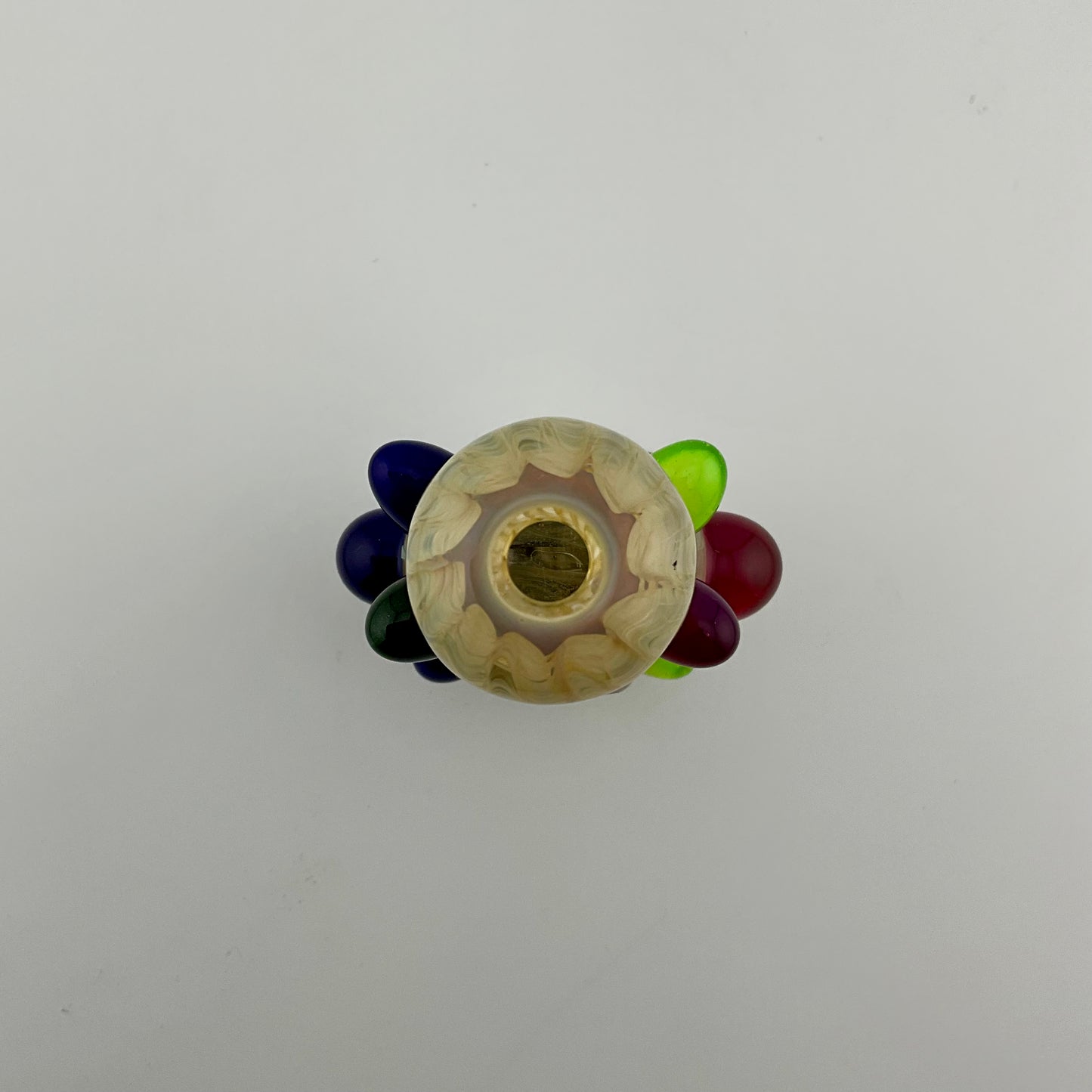 Glass Fidget Spinner Pipe Silver Fumed Color 2