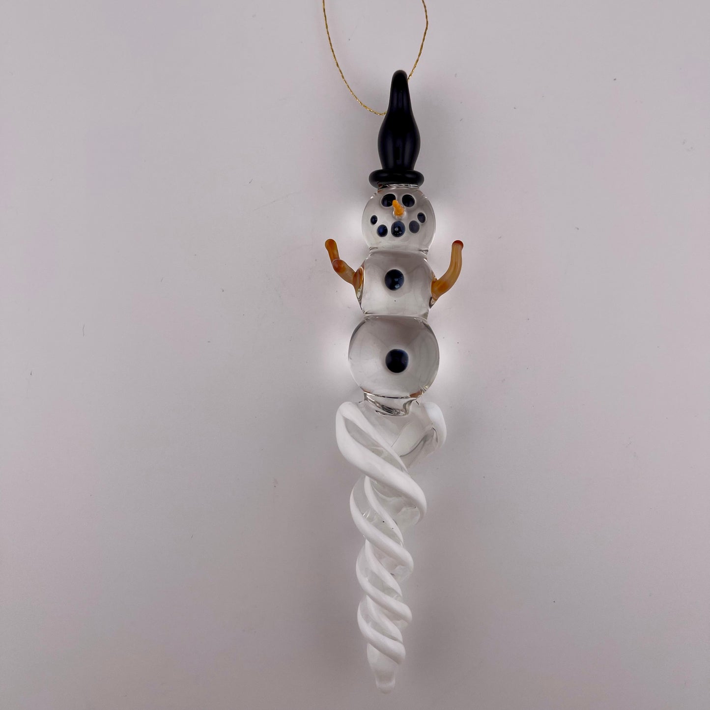 Snowman White Icicle Ornament