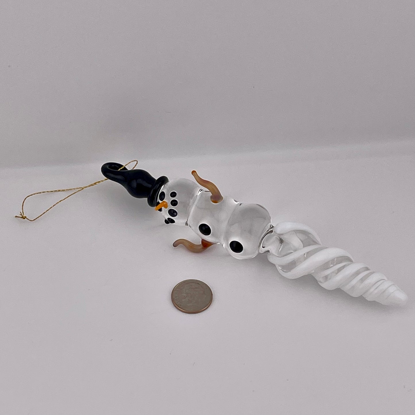 Snowman White Icicle Ornament