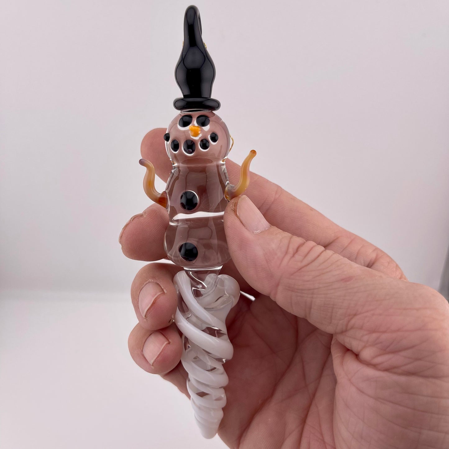 Snowman White Icicle Ornament