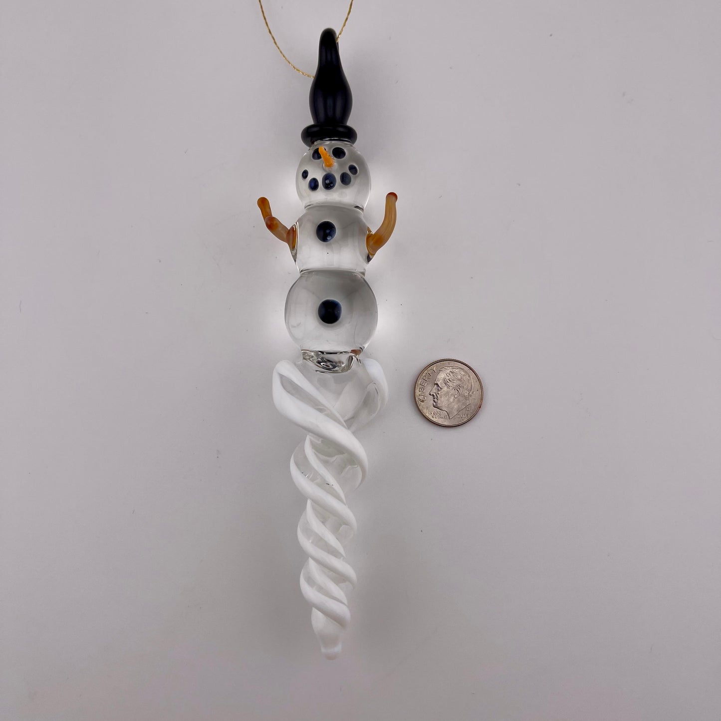 Snowman White Icicle Ornament