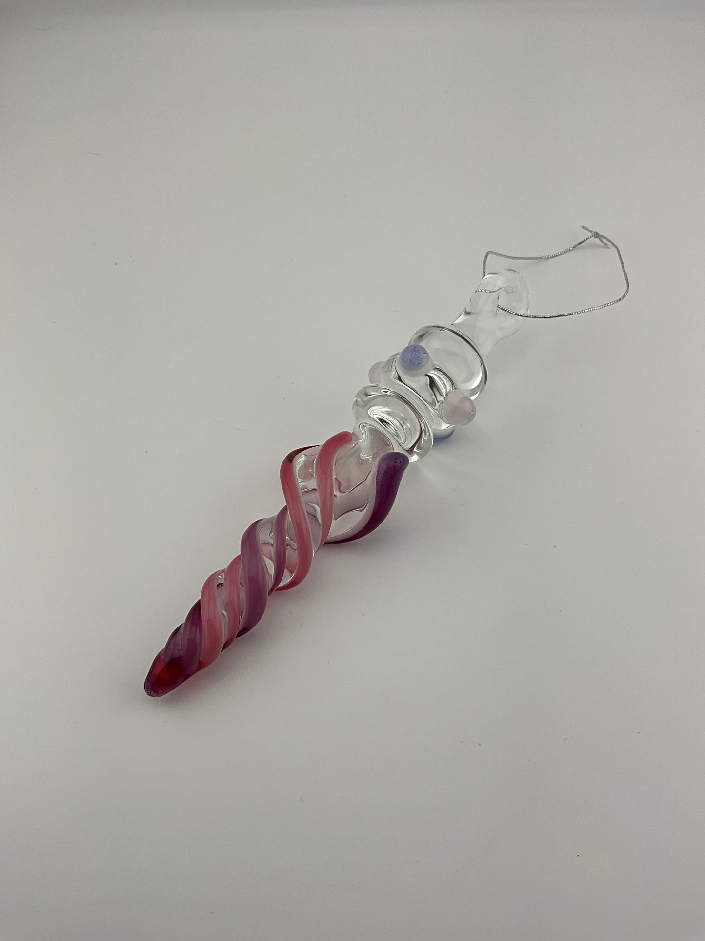 Mini Maria Telemagenta and Royal Jelly Colored Glass Icicle Ornament