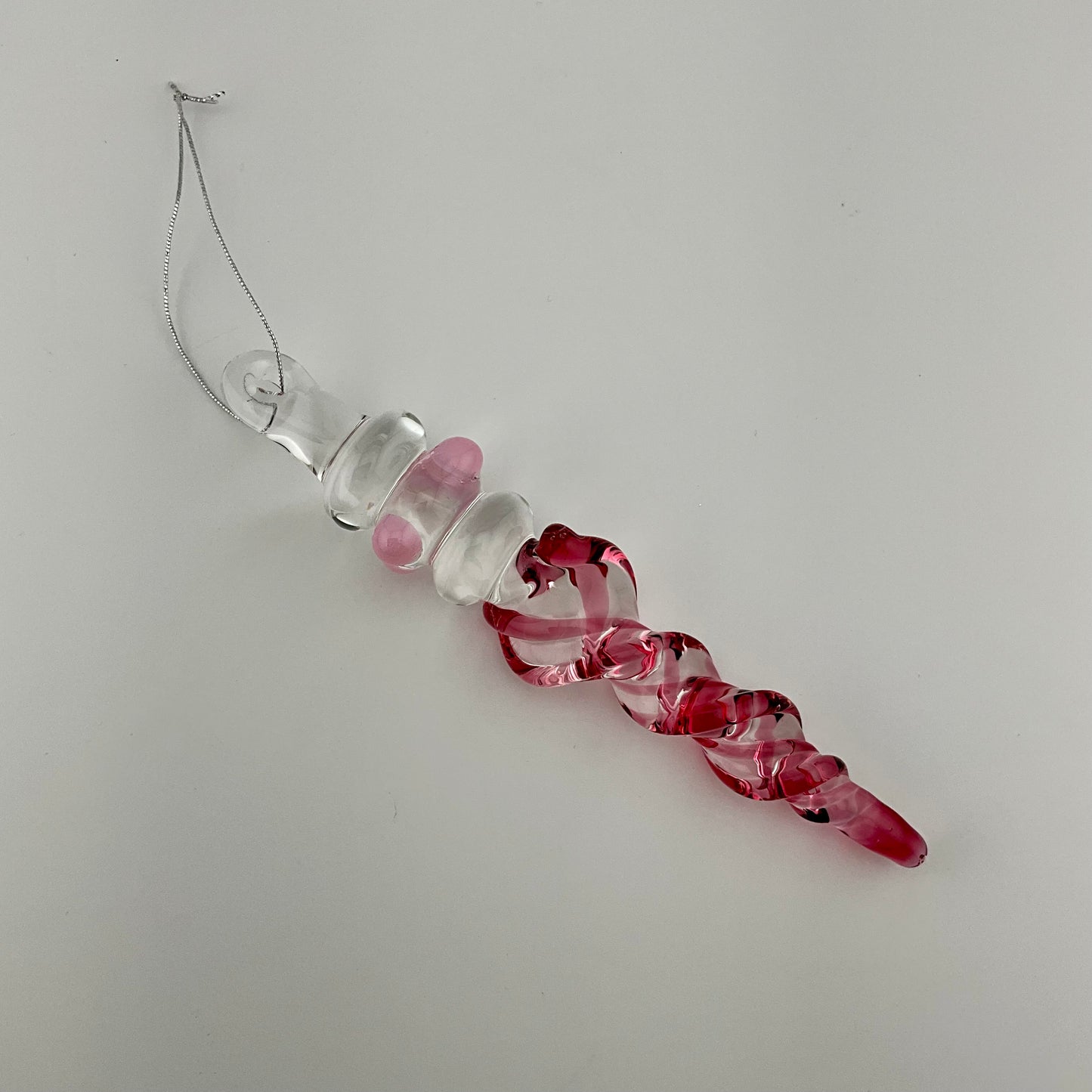 4 Pack Gold Ruby Glass Icicle Ornament  "Holiday Special"