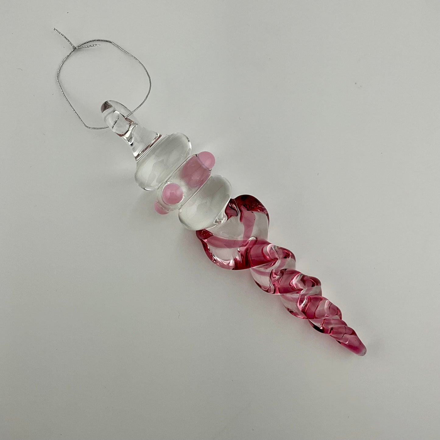 4 Pack Gold Ruby Glass Icicle Ornament  "Holiday Special"