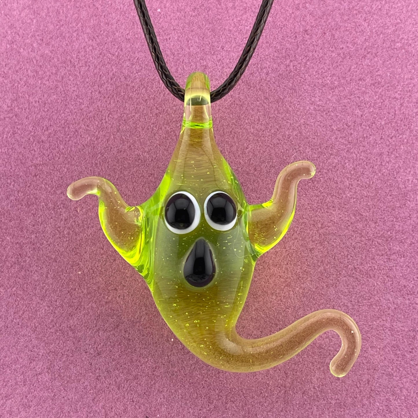 Green Light Color Slime Glass Ghost Pendant 1