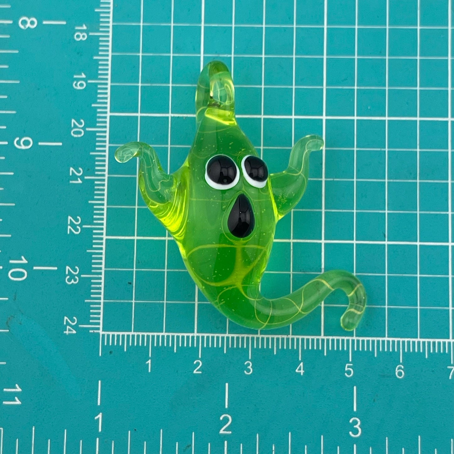 Green Light Color Slime Glass Ghost Pendant 1