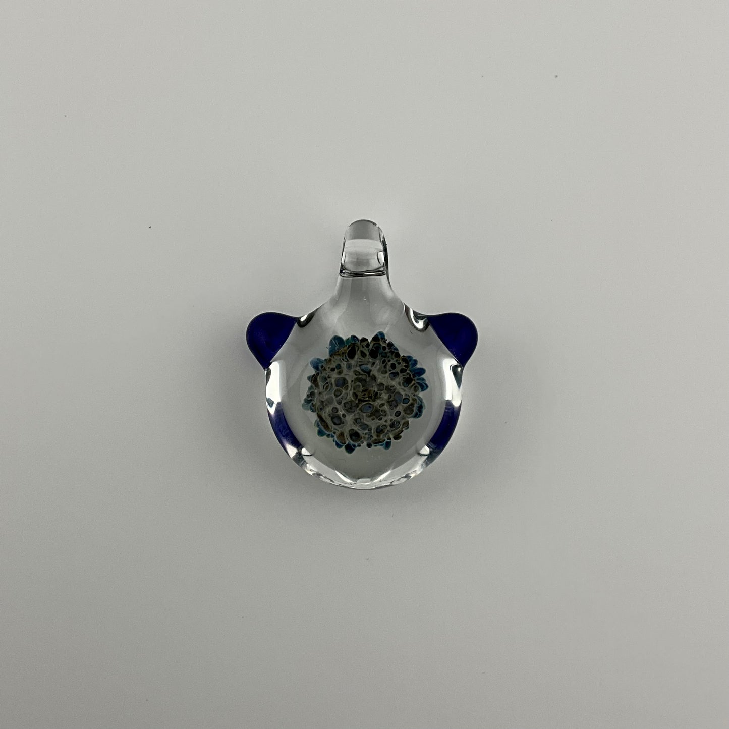 Small Glass Bluemoon Frit Pendant