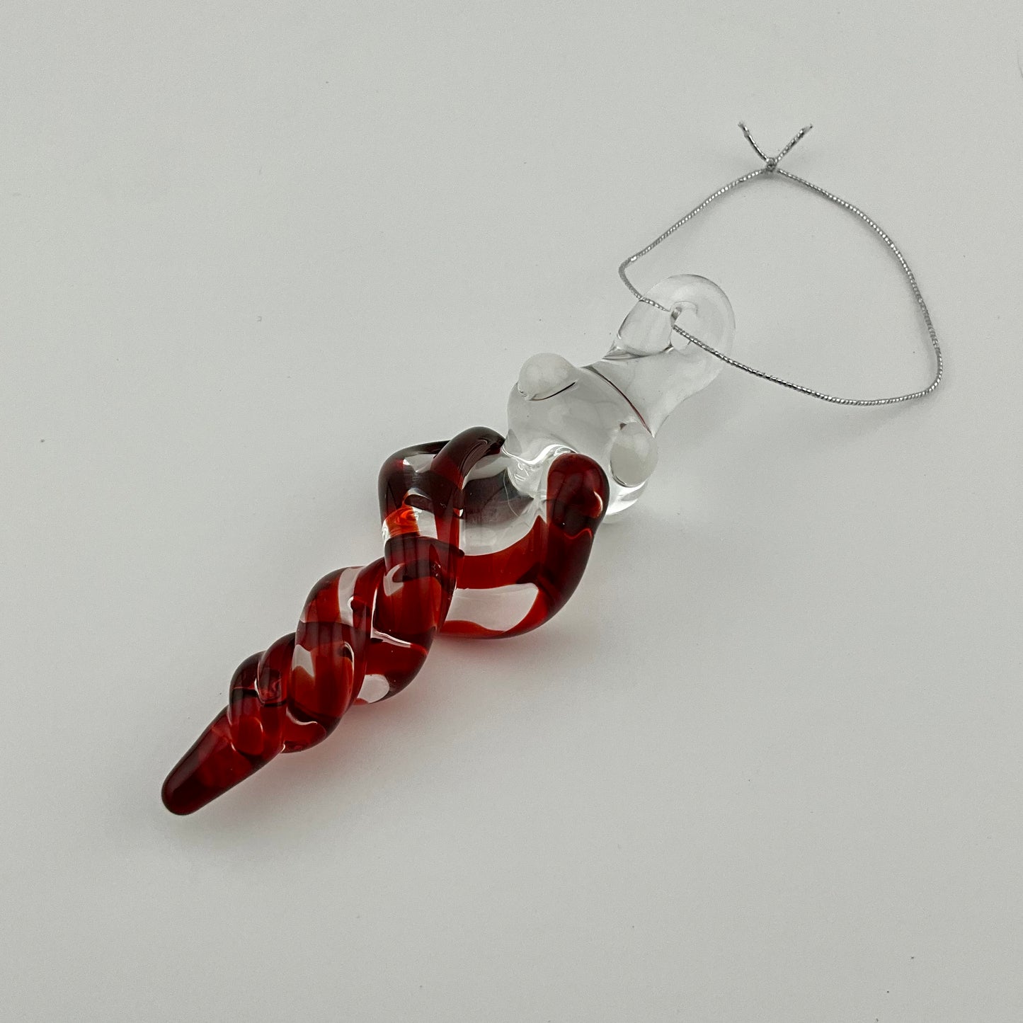 Mini Elvis Red Glass Icicle Ornaments