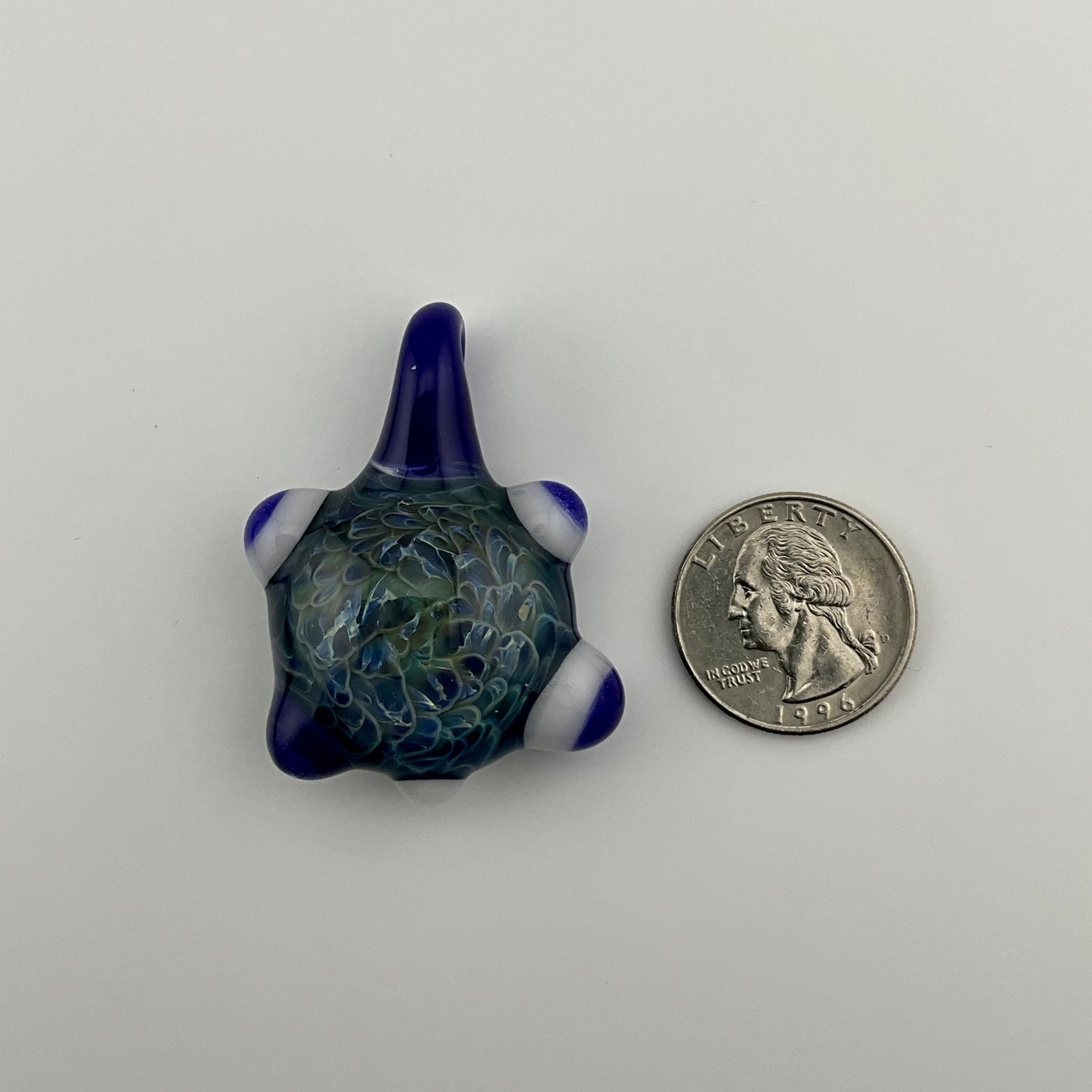 Blue Moon Frit and Dot Stack Pendant