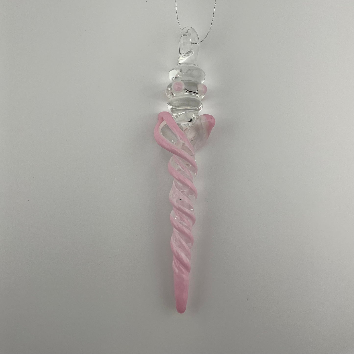 Pink Cadillac over White Glass Icicle with multiple Maria’s