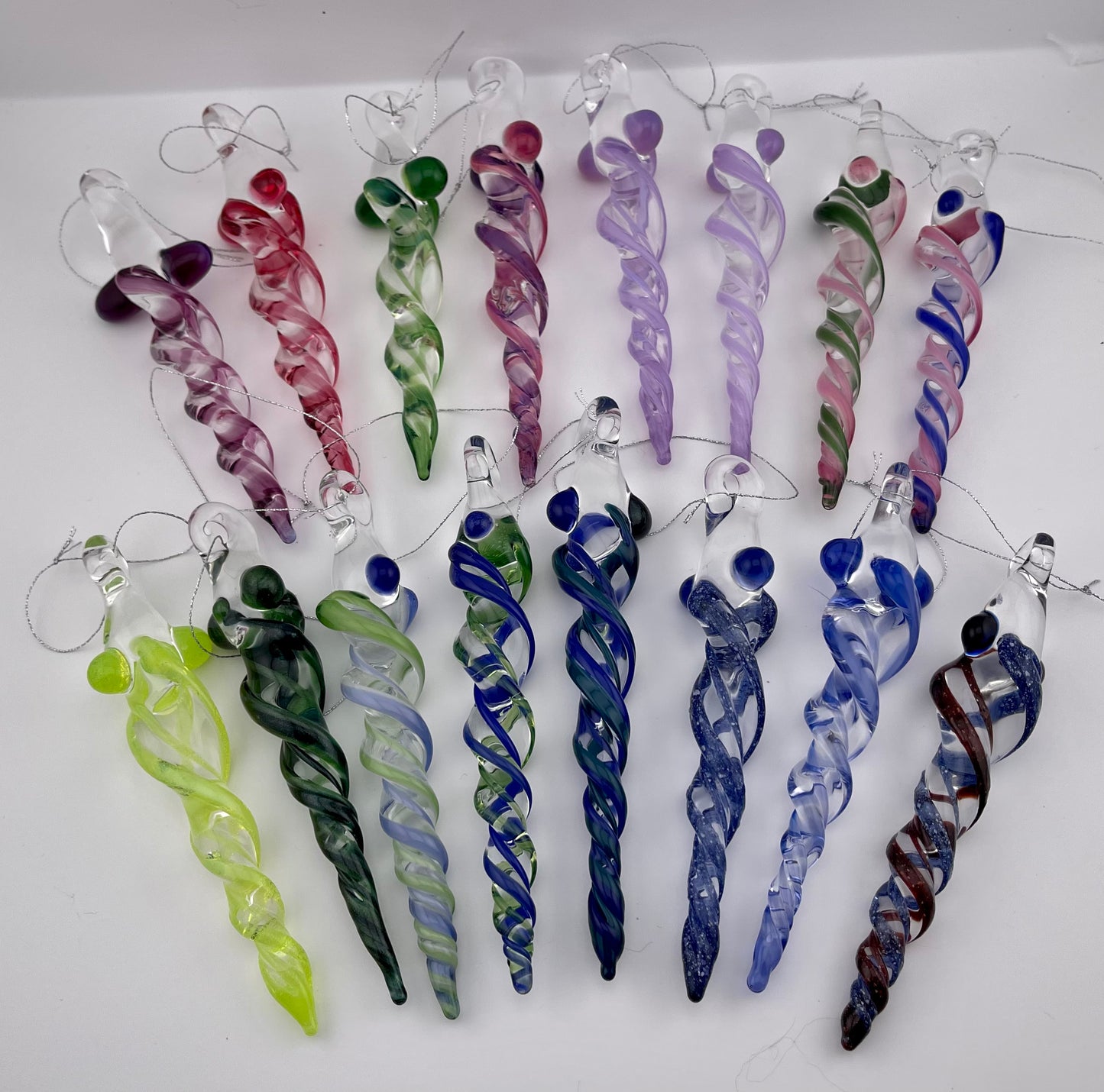 Clear Icicle Christmas Ornaments