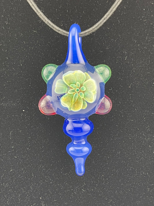 Implosion Blue/Green Flower Pendant