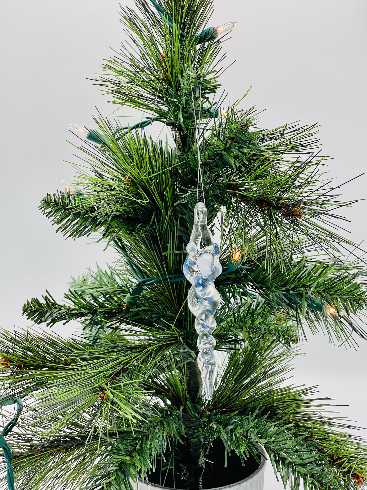 Clear Icicle Christmas Ornaments