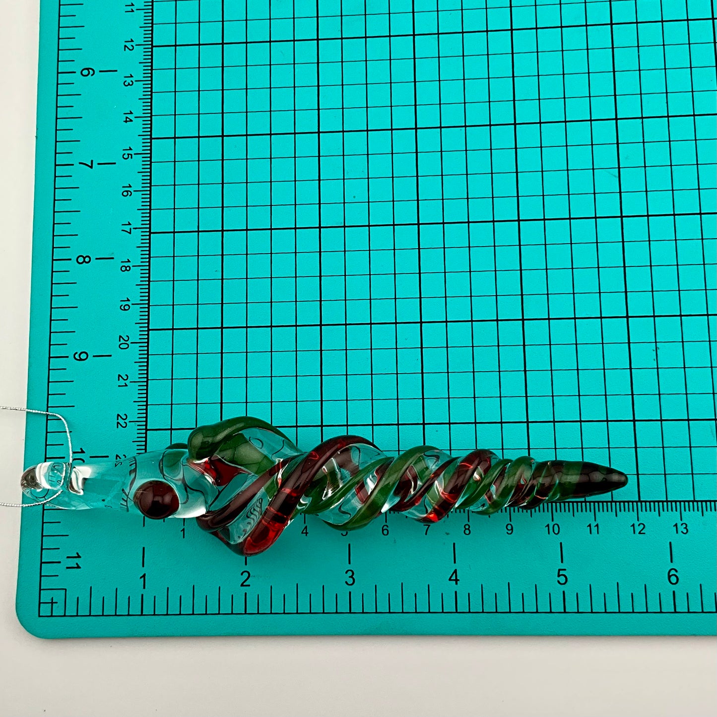 4 Pack Elvis Red and Sparkly Green Glass Icicle Ornament  "Holiday Special"