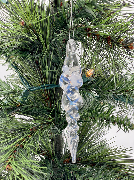 Clear Icicle Christmas Ornaments