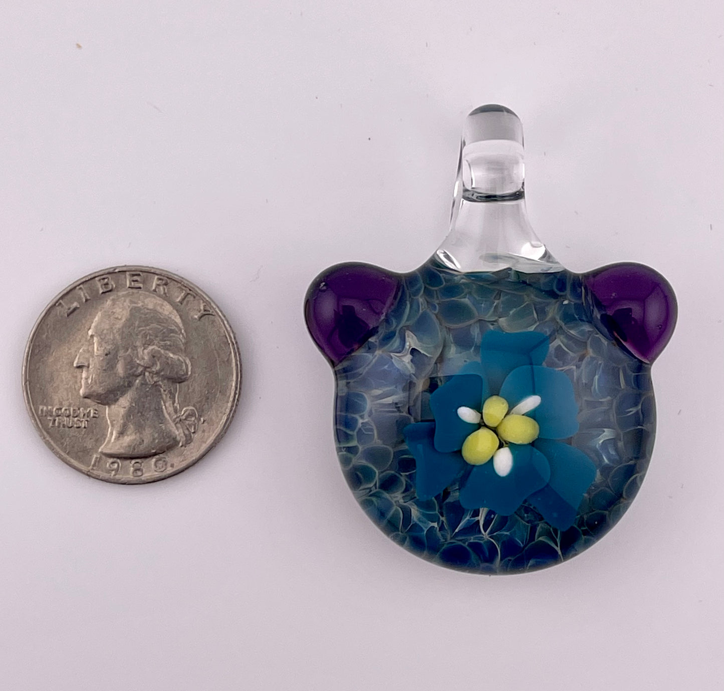 Flower Implosion Frit Pendant