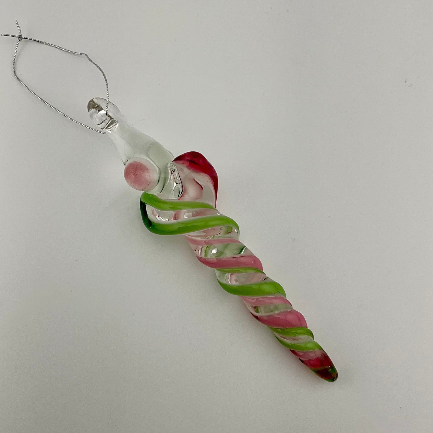 3 Pack Telemagenta and Plantphibian Green Glass Icicle Ornament  "Holiday Special"