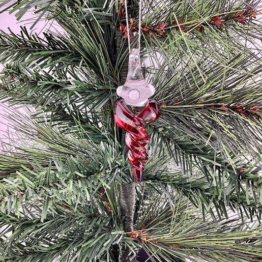 Mini Elvis Red Glass Icicle Ornaments